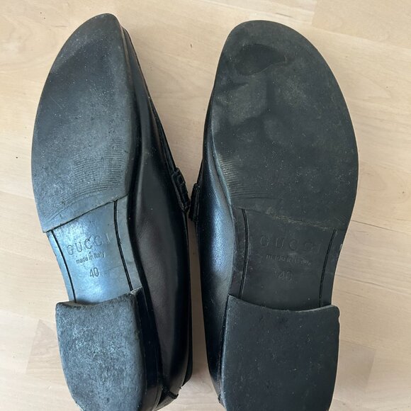 Classic Vintage Green Stripe Horsebit Gucci Leather Loafers - Picture 5 of 6